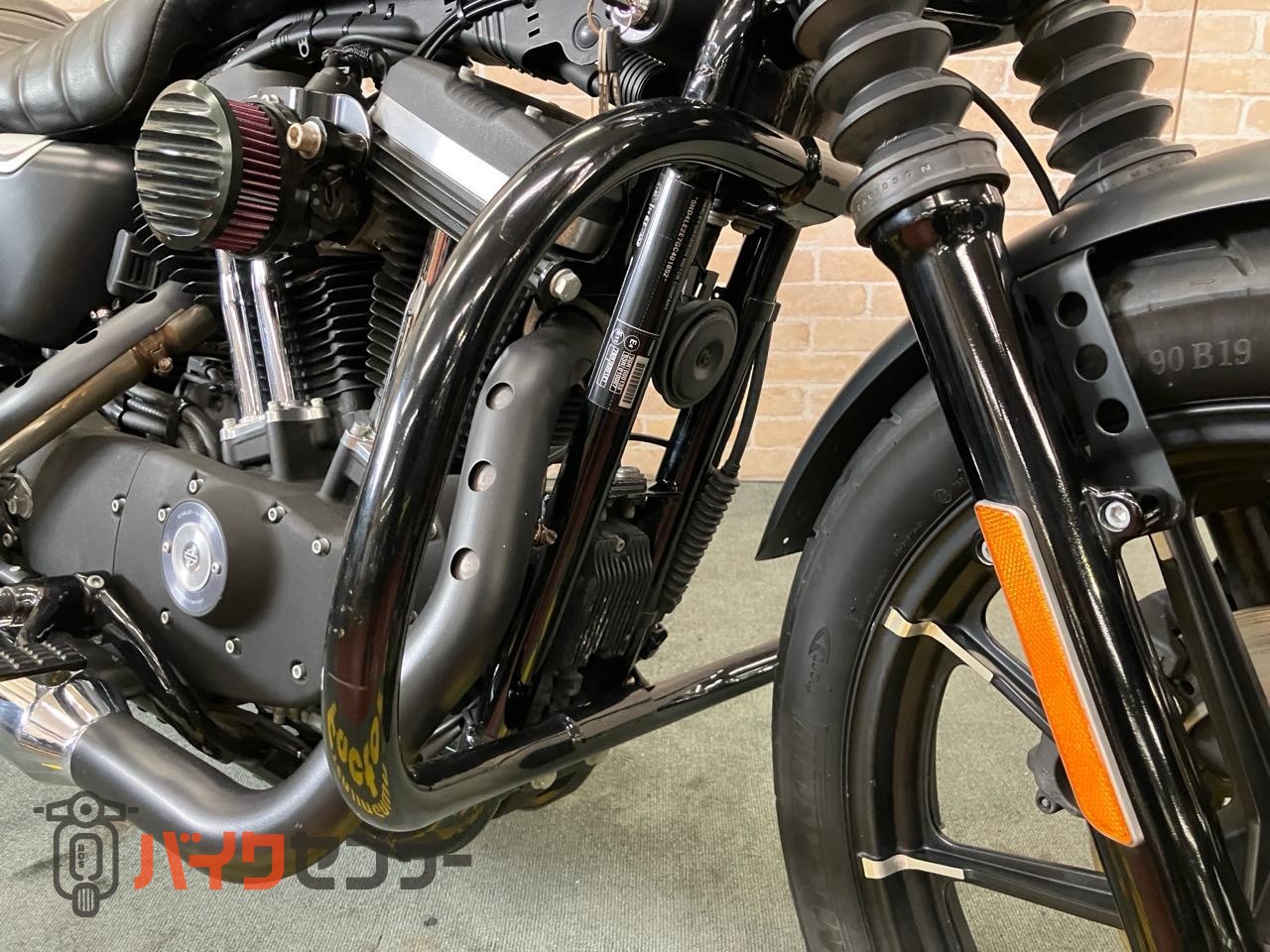 XL883N アイアン 後期 バッカーニマフラー ペアライド サイドバック エンジンガード_9