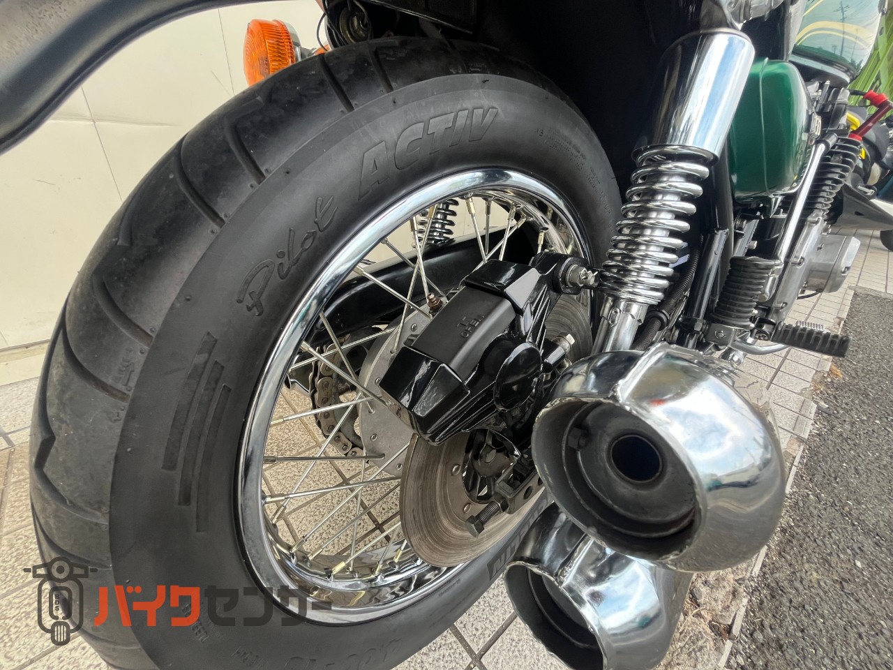 カワサキ 【動画あり】Z750D1 純正マフラー3本新品 ホイール新品