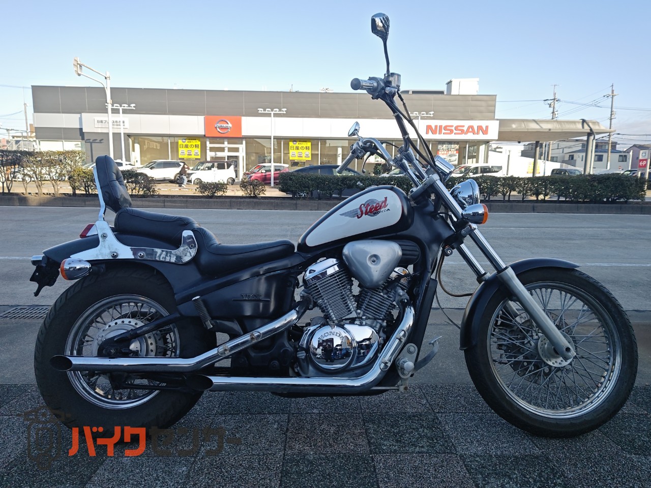 ホンダ スティード400 アップハンドル JMCAドラッグパイプマフラー