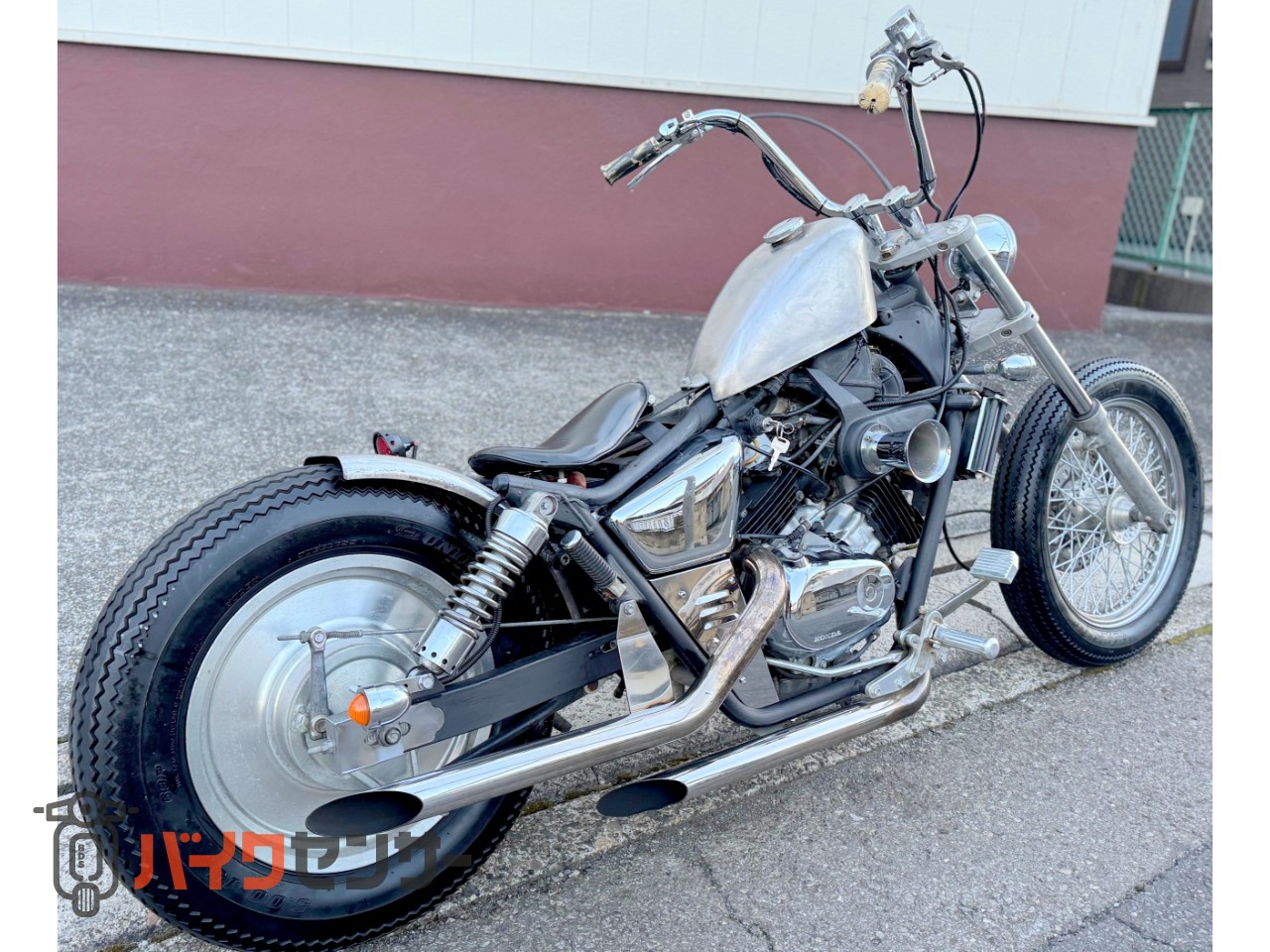 ホンダ [動画有り]マグナ250 前輪スポークホイル交換 ワイド幅でか