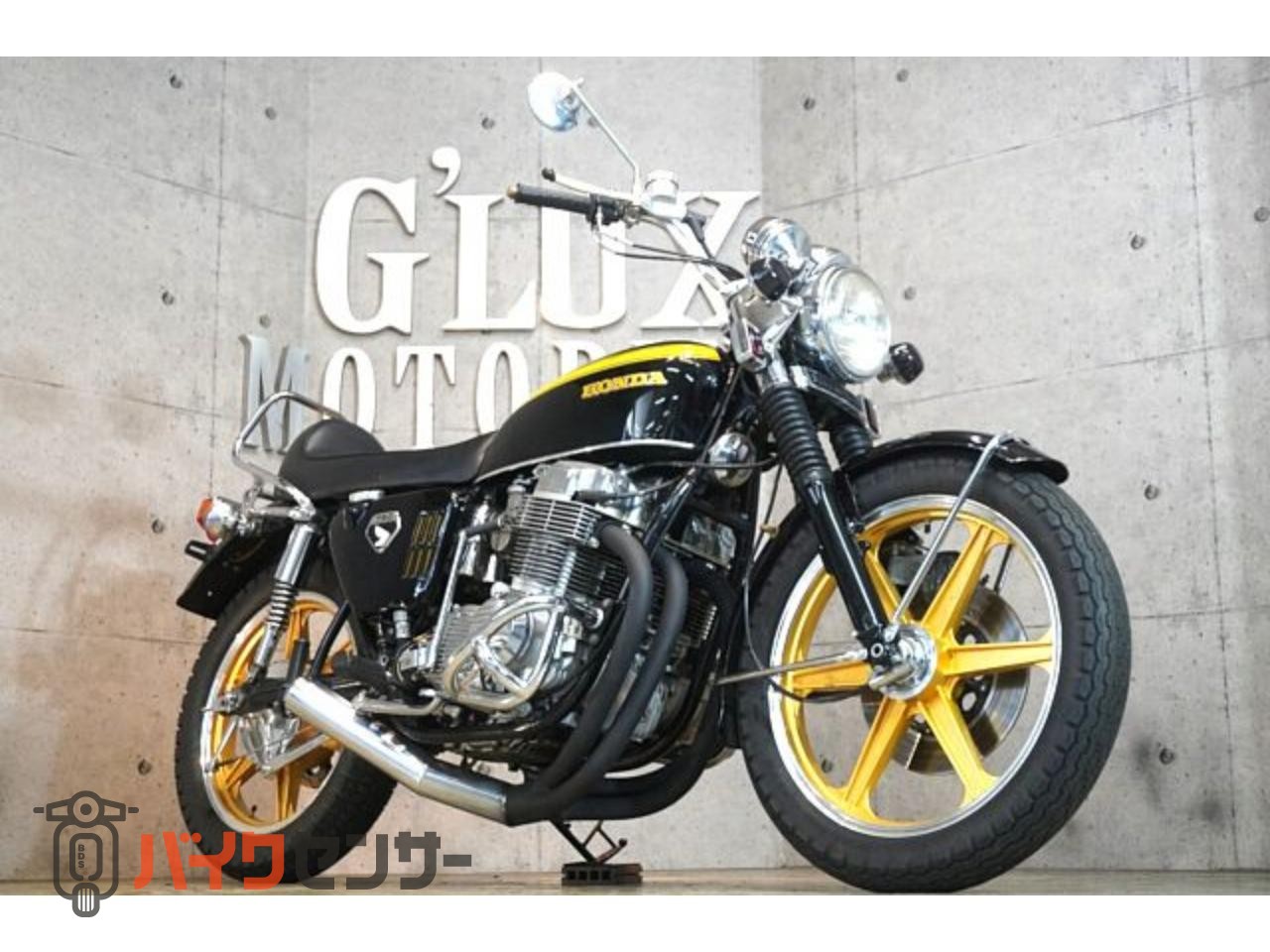 【美品】HONDAエイプ純正タンク　CB風カスタムペイント　ブラック×ゴールド 美品】HONDAエイプ純正タンク CB風カスタムペイント ブラック