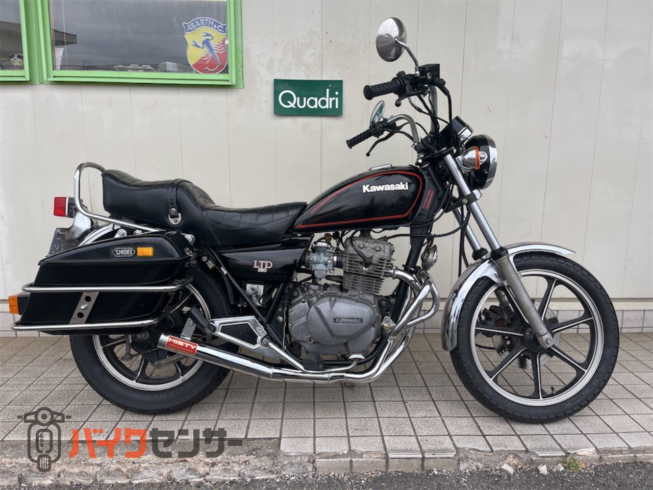 カワサキ 【動画有り】Z250LTD SHOEIサイドケース MISTYショート菅