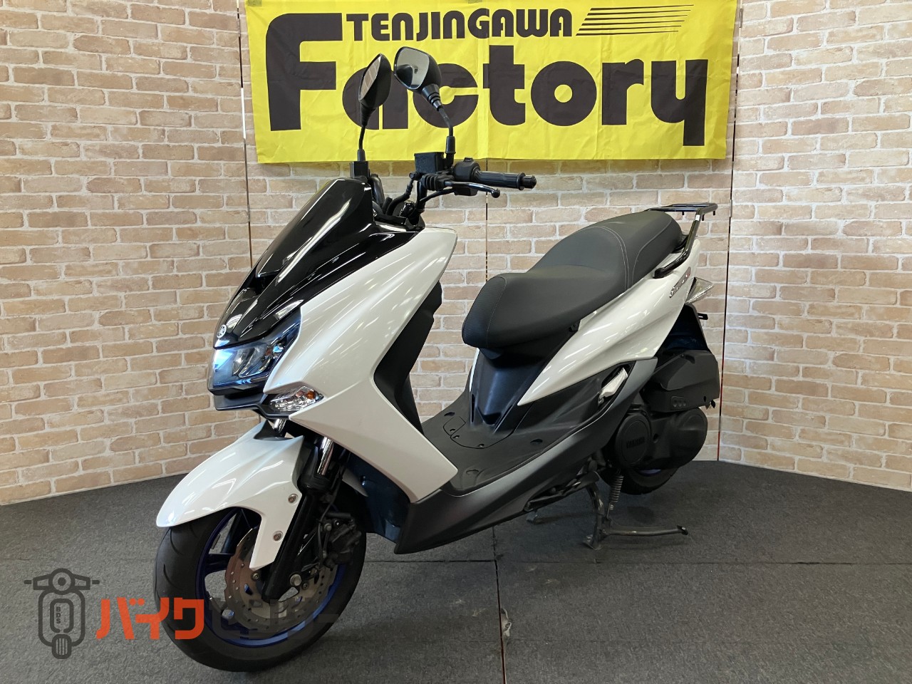 マジェスティ155S 2020年最終モデル　リアキャリア　ETC　　ホワイト_3