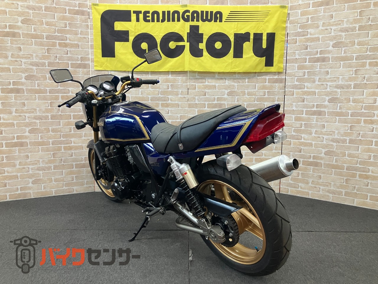 ZRX400 中期モデル　マーク2カラー　ゴールドホイール　オリジナルペイント　フェンダーレス　ハンドル　メッシュホース　ブルー_5