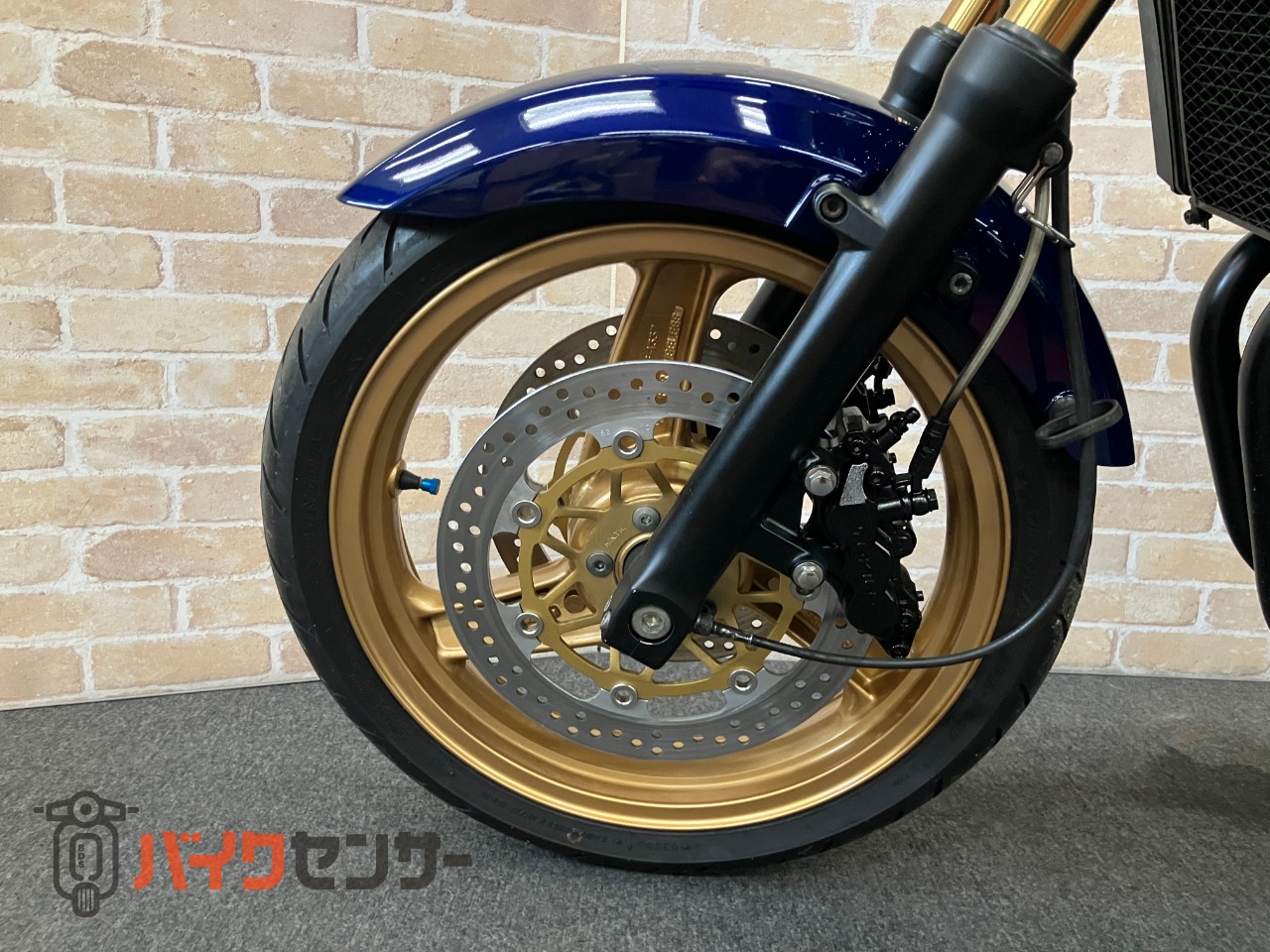 ZRX400 中期モデル　マーク2カラー　ゴールドホイール　オリジナルペイント　フェンダーレス　ハンドル　メッシュホース　ブルー_8