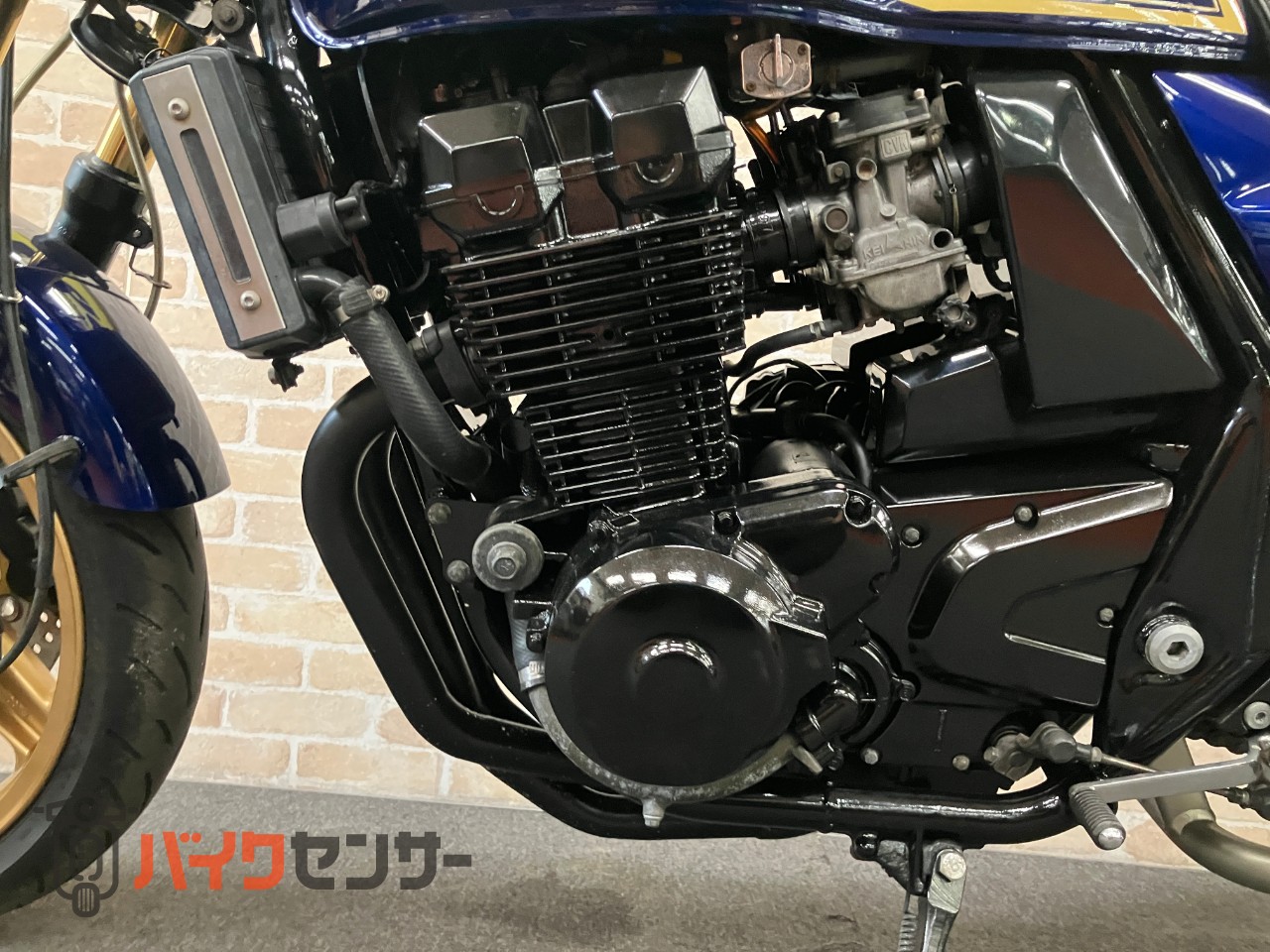 ZRX400 中期モデル　マーク2カラー　ゴールドホイール　オリジナルペイント　フェンダーレス　ハンドル　メッシュホース　ブルー_10