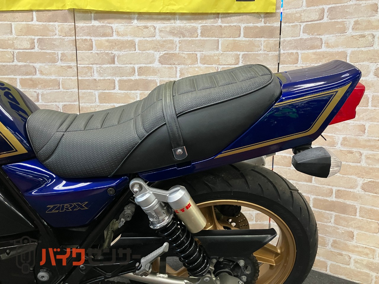 ZRX400 中期モデル　マーク2カラー　ゴールドホイール　オリジナルペイント　フェンダーレス　ハンドル　メッシュホース　ブルー_11