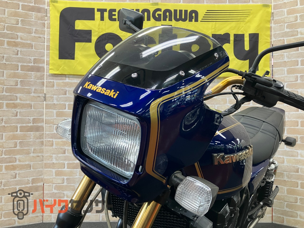 ZRX400 中期モデル　マーク2カラー　ゴールドホイール　オリジナルペイント　フェンダーレス　ハンドル　メッシュホース　ブルー_13