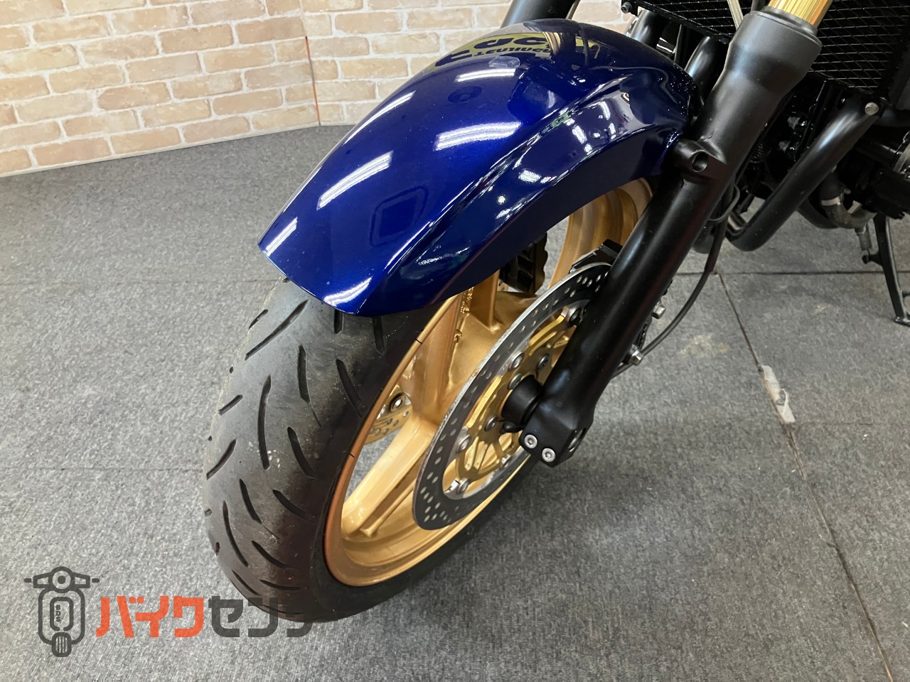 ZRX400 中期モデル　マーク2カラー　ゴールドホイール　オリジナルペイント　フェンダーレス　ハンドル　メッシュホース　ブルー_14