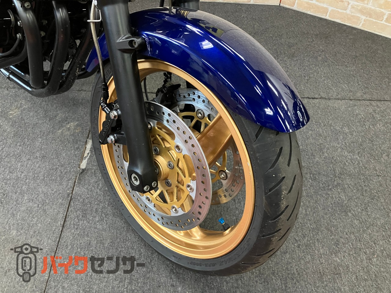 ZRX400 中期モデル　マーク2カラー　ゴールドホイール　オリジナルペイント　フェンダーレス　ハンドル　メッシュホース　ブルー_18