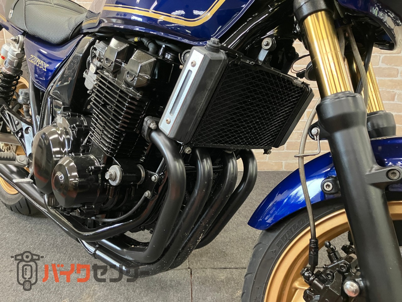 ZRX400 中期モデル　マーク2カラー　ゴールドホイール　オリジナルペイント　フェンダーレス　ハンドル　メッシュホース　ブルー_19