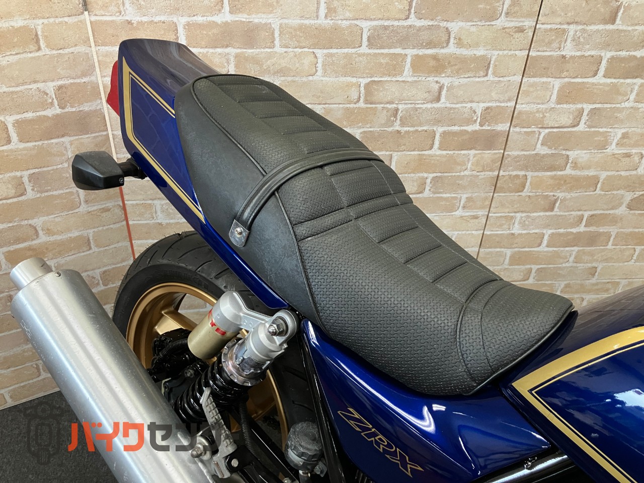ZRX400 中期モデル　マーク2カラー　ゴールドホイール　オリジナルペイント　フェンダーレス　ハンドル　メッシュホース　ブルー_20