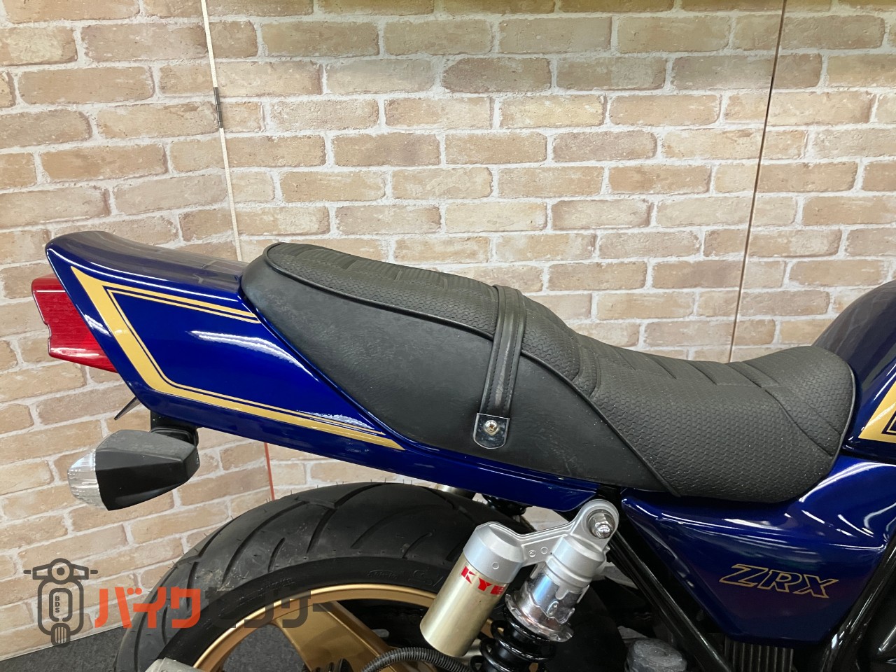 ZRX400 中期モデル　マーク2カラー　ゴールドホイール　オリジナルペイント　フェンダーレス　ハンドル　メッシュホース　ブルー_26