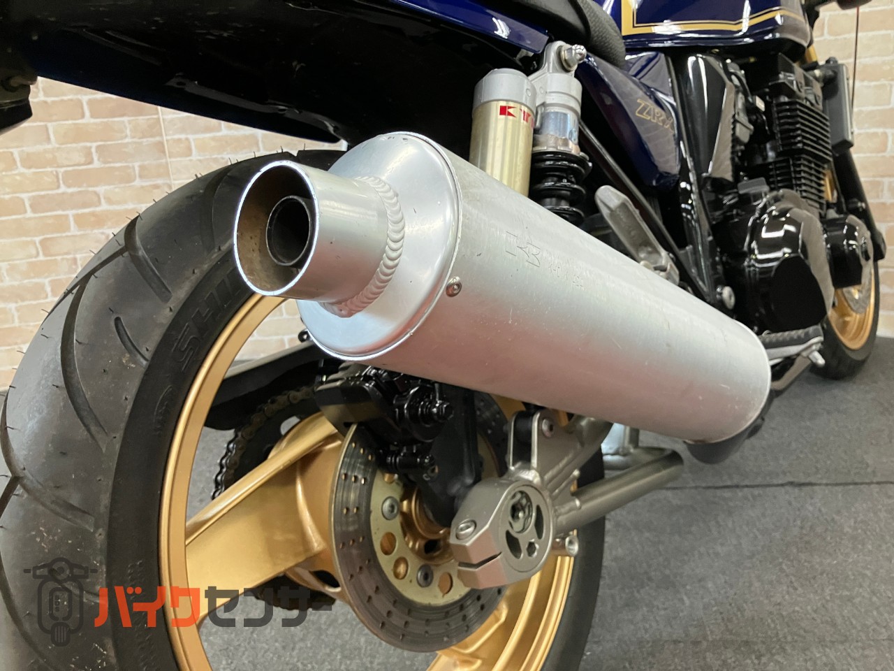 ZRX400 中期モデル　マーク2カラー　ゴールドホイール　オリジナルペイント　フェンダーレス　ハンドル　メッシュホース　ブルー_31