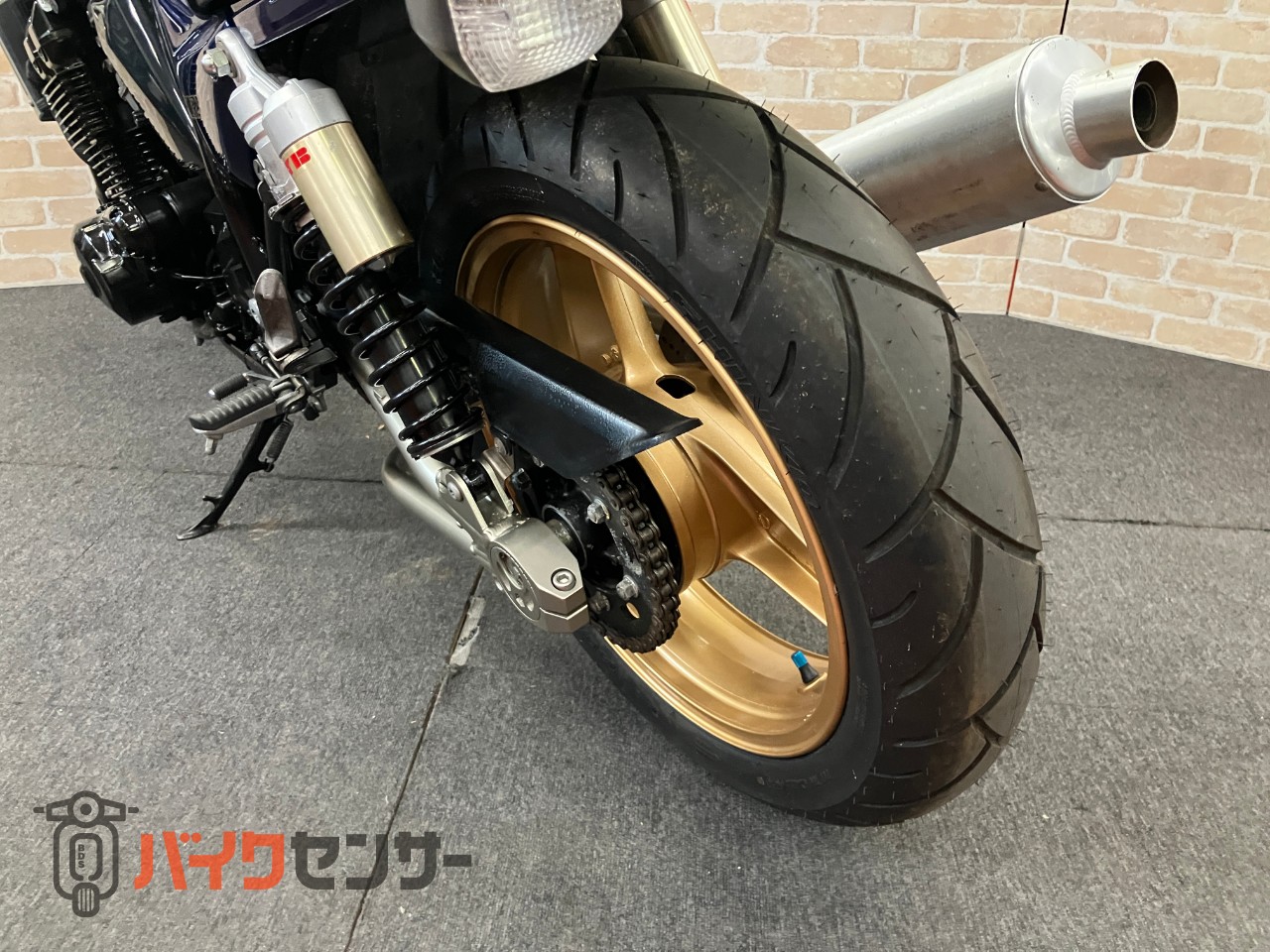 ZRX400 中期モデル　マーク2カラー　ゴールドホイール　オリジナルペイント　フェンダーレス　ハンドル　メッシュホース　ブルー_35