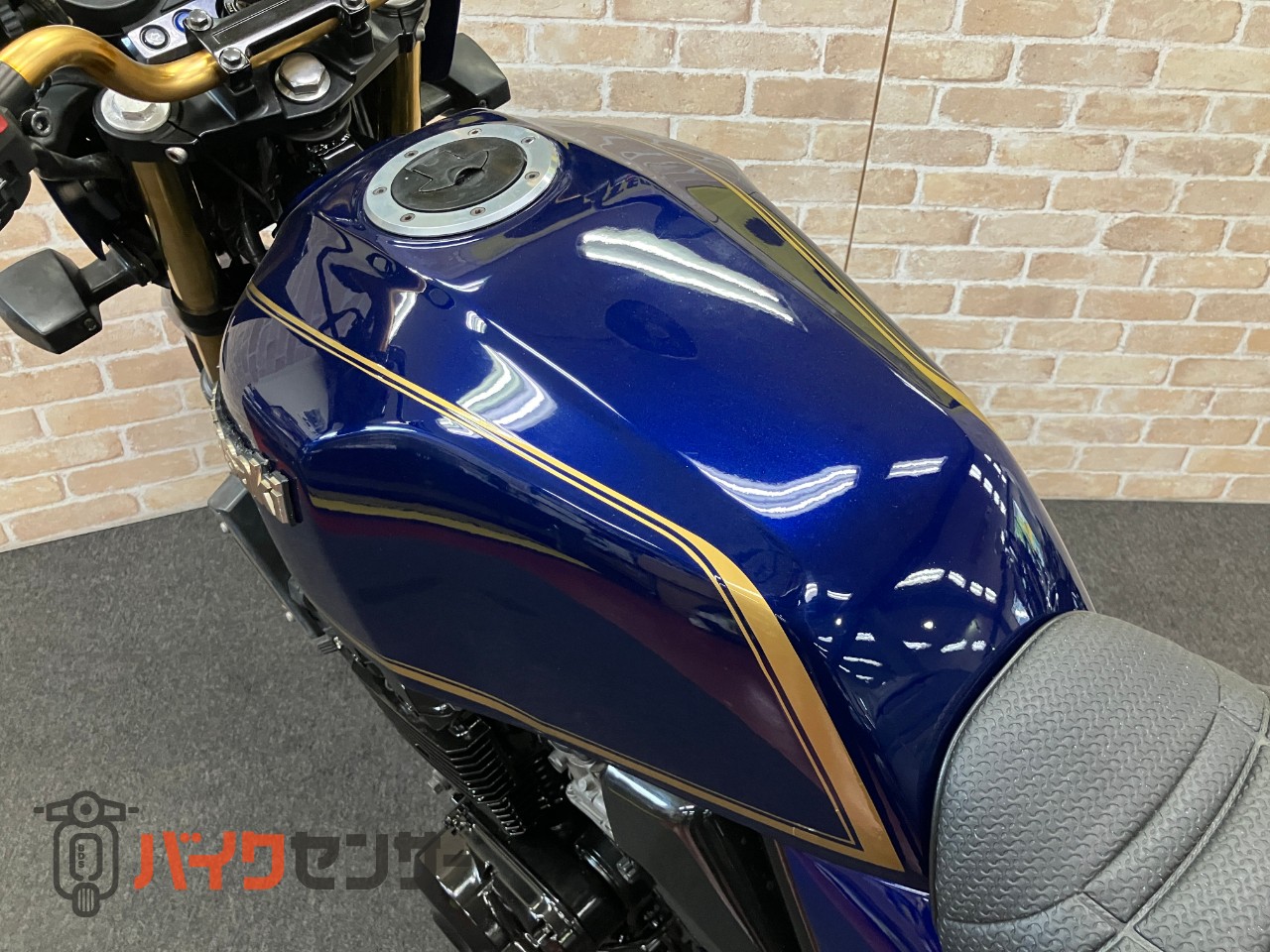 ZRX400 中期モデル　マーク2カラー　ゴールドホイール　オリジナルペイント　フェンダーレス　ハンドル　メッシュホース　ブルー_36