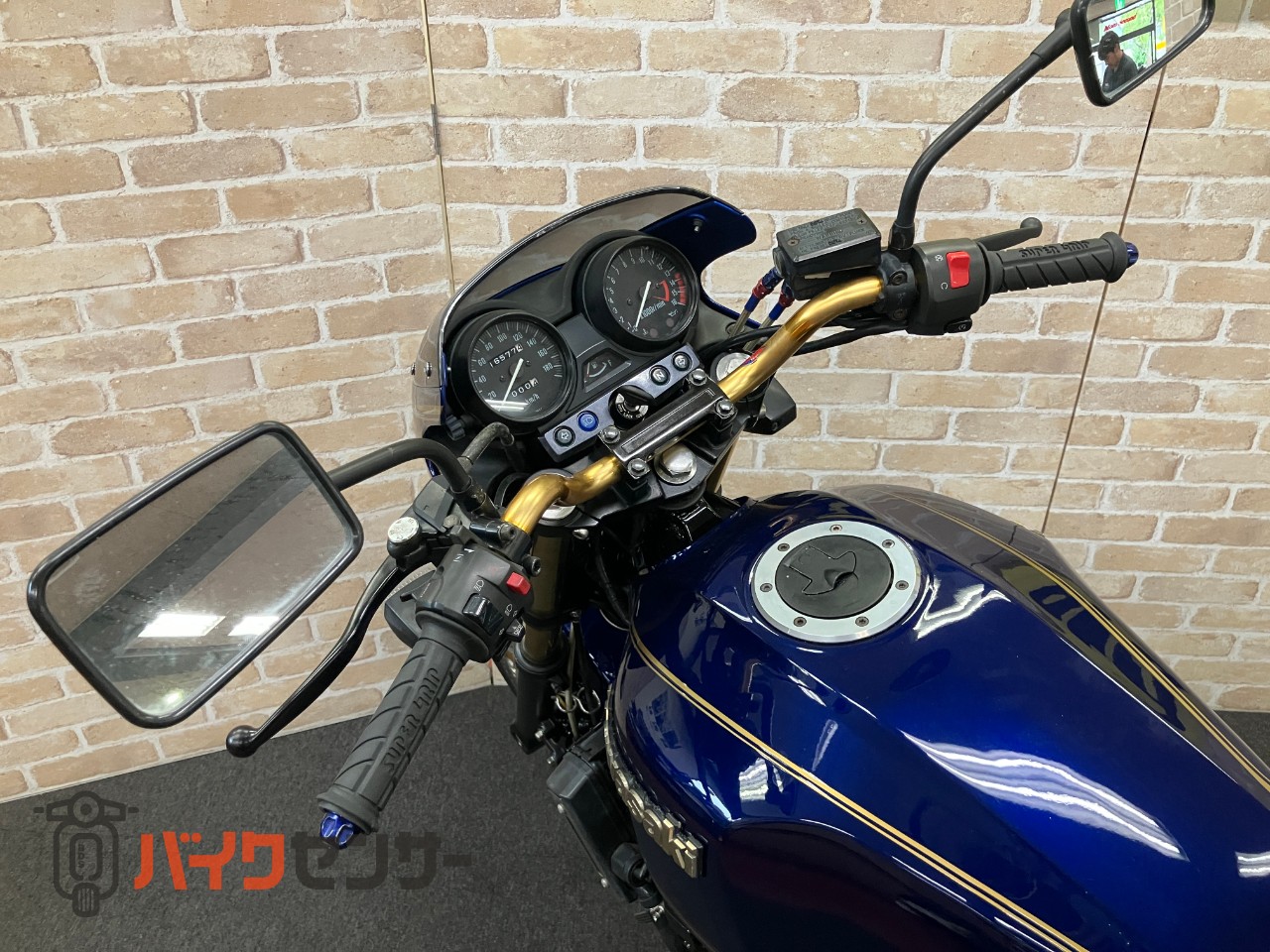 ZRX400 中期モデル　マーク2カラー　ゴールドホイール　オリジナルペイント　フェンダーレス　ハンドル　メッシュホース　ブルー_37