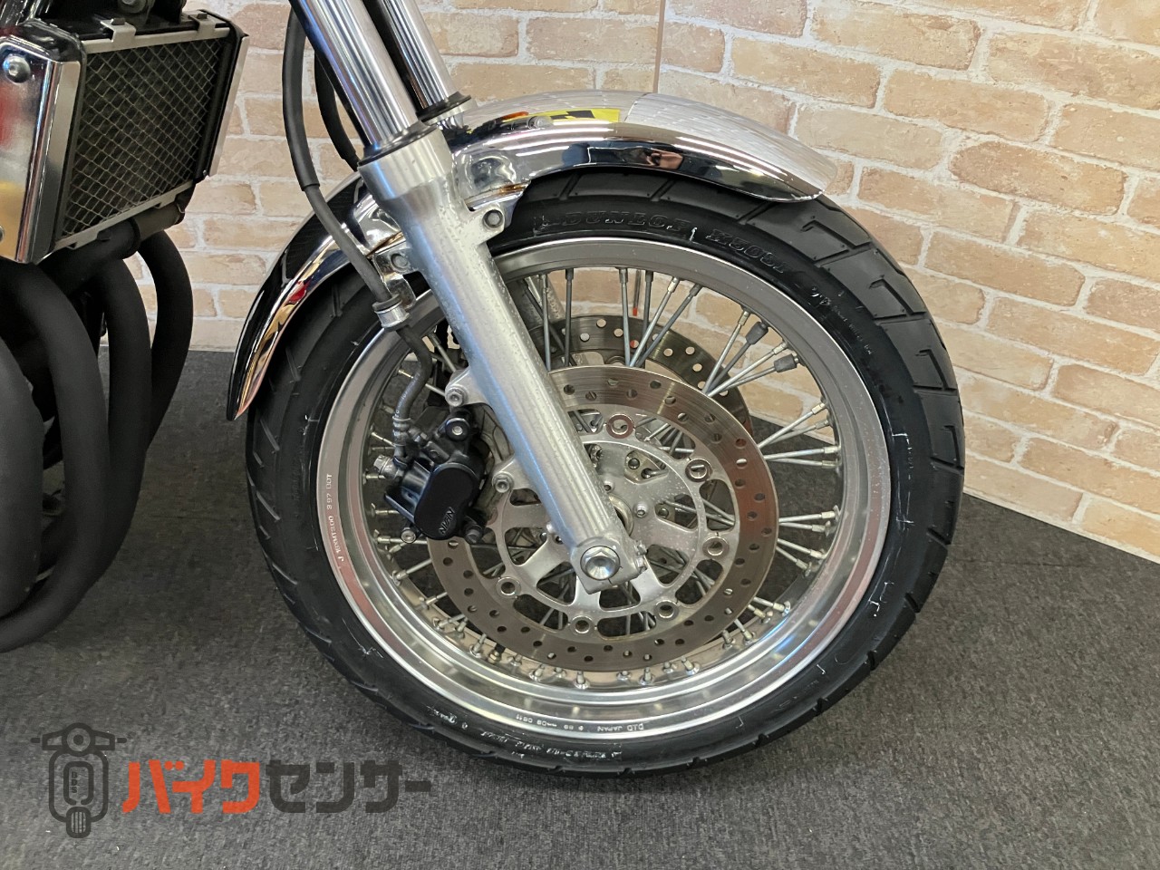 CB400FOUR　モリワキショートマフラー　前後タイヤ交換　フロントフォークオーバーホール　リアサス社外新品交換済み_7