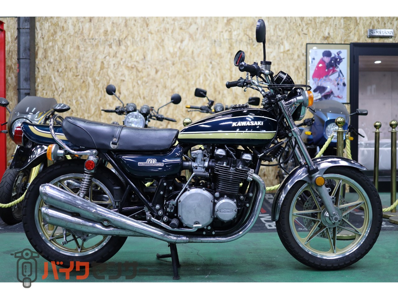 KAWASAKI 750rs z2 青玉 当時 オリジナル ペイント カワサキ 750RS（ZⅡ） 昭和50年4月登録 青玉純正ペイント ノンレス