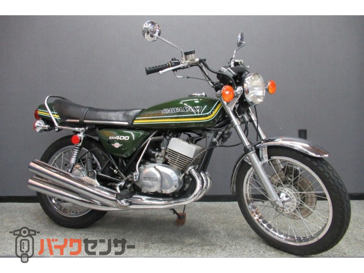 kh400 マフラー KH400 400SS ゼンシン 集合管 マフラー メッキ (当時物