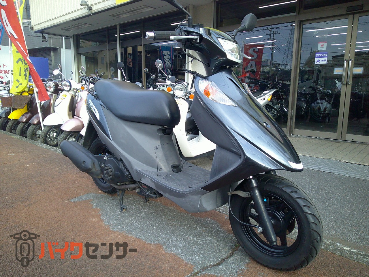 NO.3441　アドレスＶ１２５Ｇ　盗難防止警報アラーム　シガーソケット電源　サイドスタンド　リヤボックス付き　ガンメタリック　☆彡 NO.3441 アドレスV125G 盗難防止警報アラーム シガーソケット電源