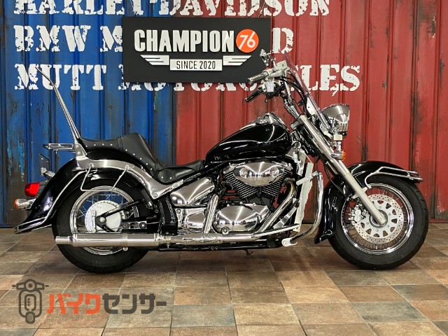 イントルーダー400クラシック エイプハンガーシーシーバーシート左右サドルバッグガードウインドスクリーン２ｉｎ１マフラー