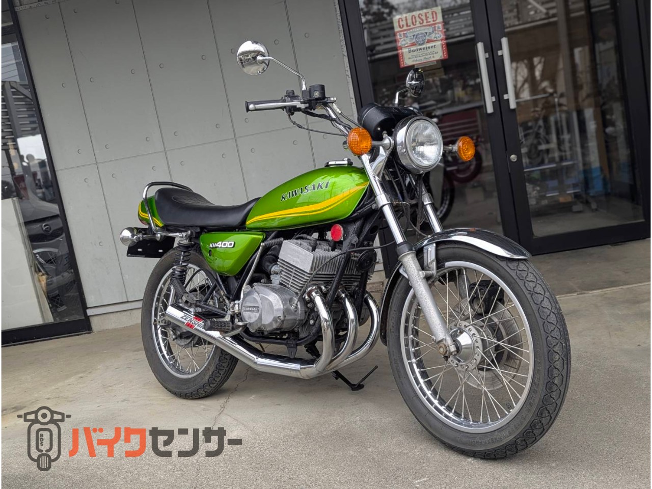 カワサキ KH400 ☆エンジン動画あり☆ ZENSINショート管 キック一発