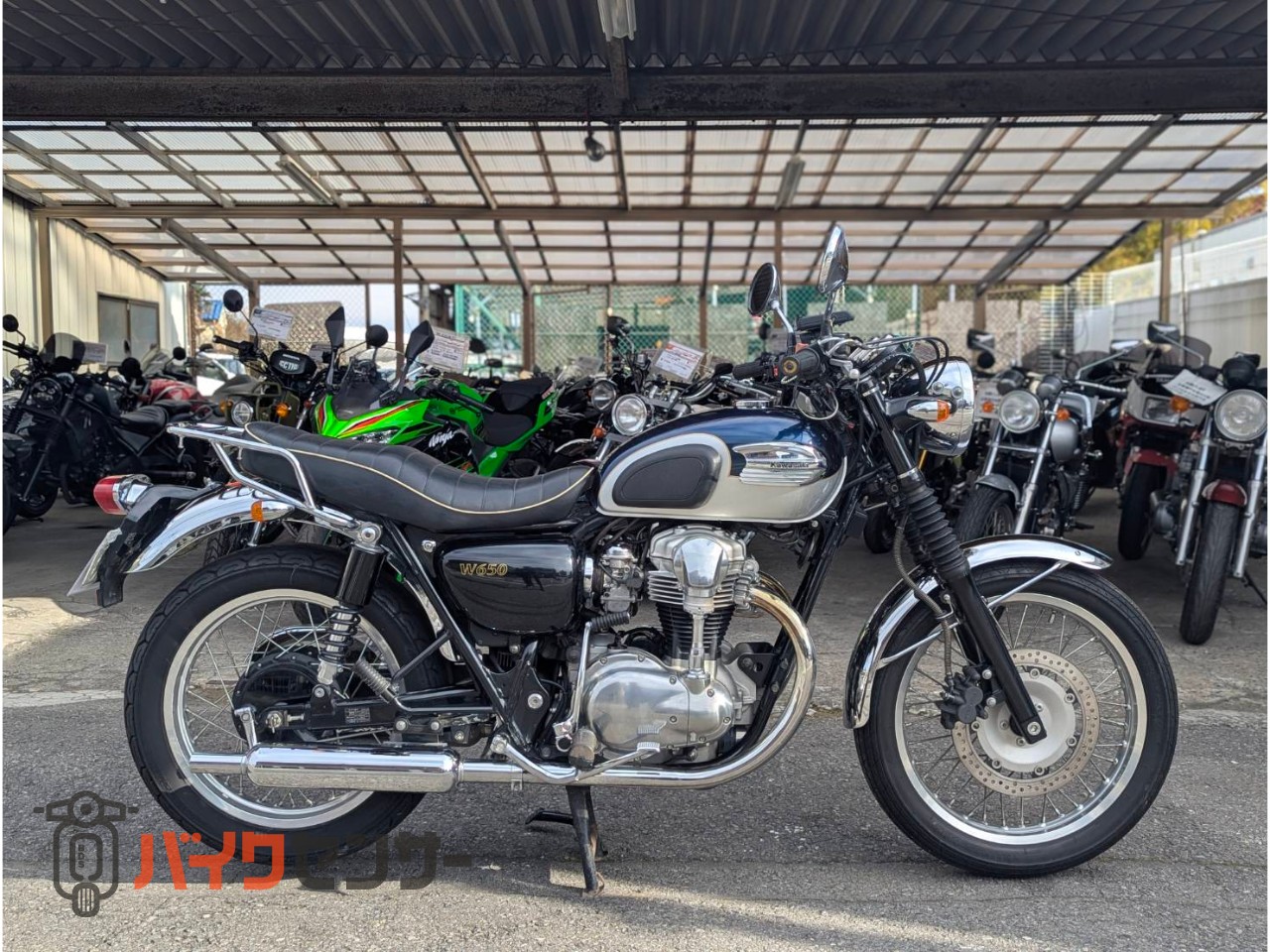 カワサキ W650 ☆エンジン動画あり☆ 社外マフラー ETC グリップ