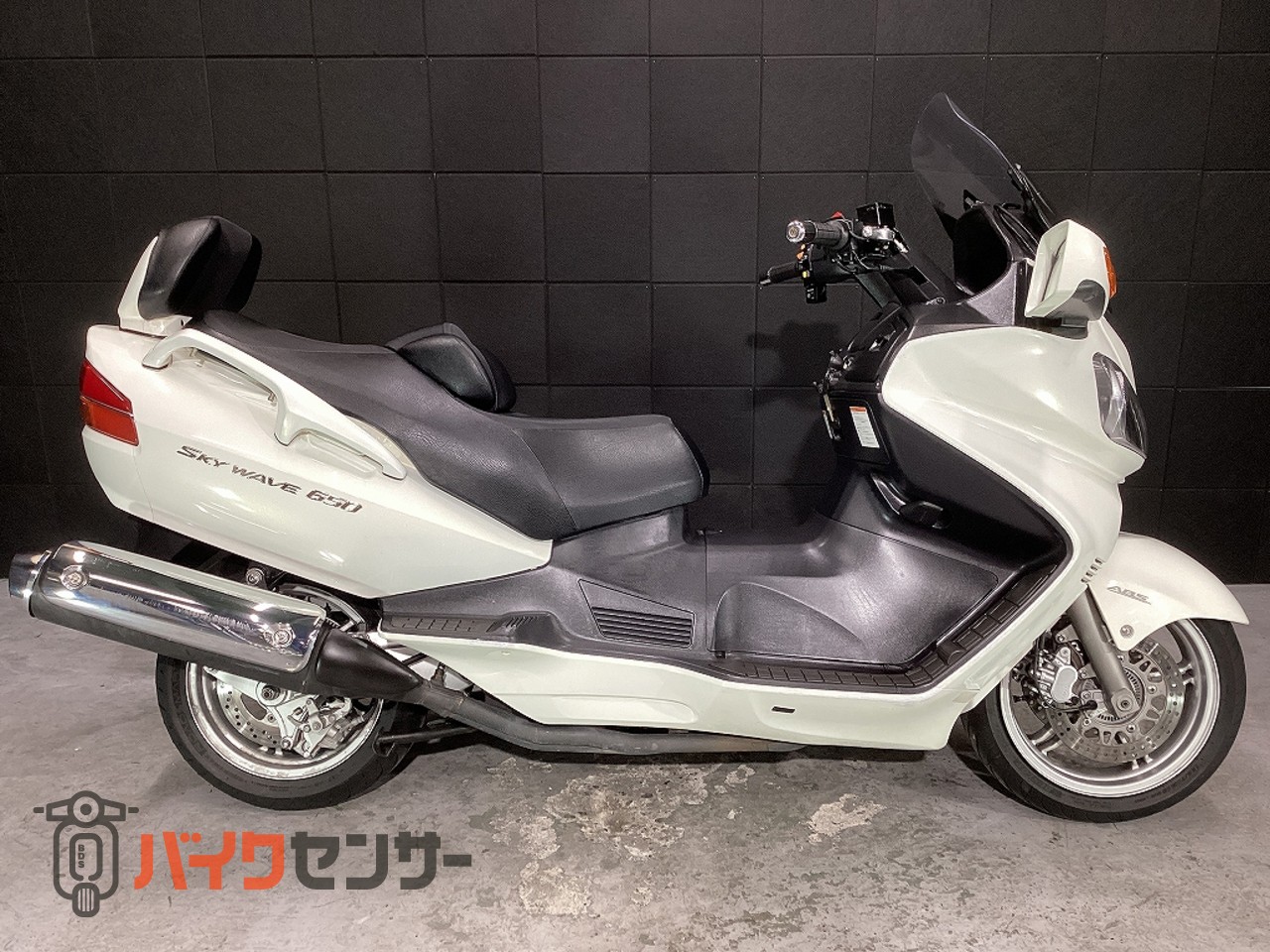 SUZUKI スカイウェイブ650LX 銀 車検予備検対応車 エンジン始動動画 半額配送キャンペーン 現状渡し諸経費￥0- 横浜 P-Yard スズキ スカイウェイブ650LX 乗出し整備済・車検残(R8年7月迄)・ETC付