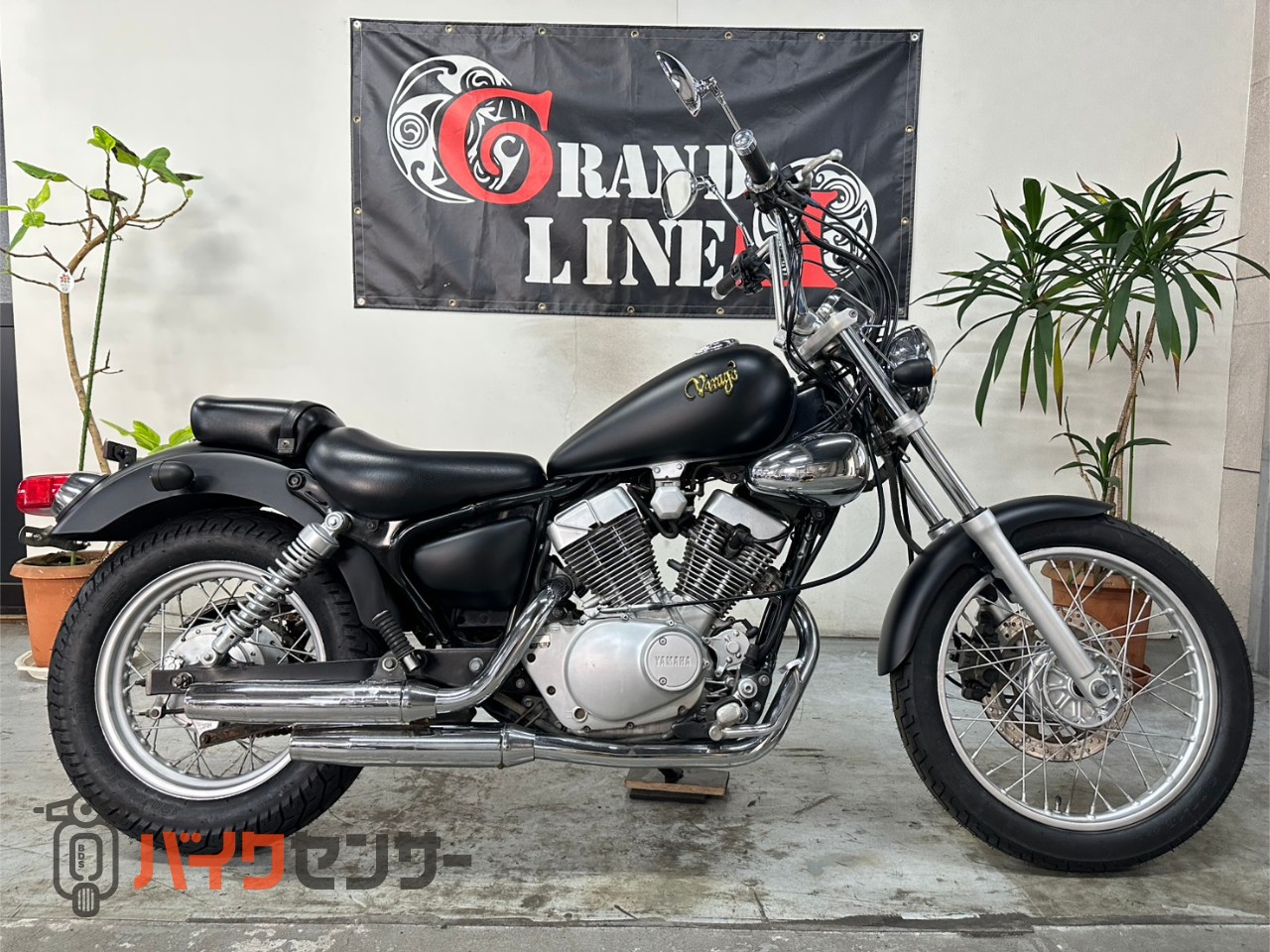 ヤマハ XV250ビラーゴ 前後タイヤ新品 純正マフラー アップロボハン