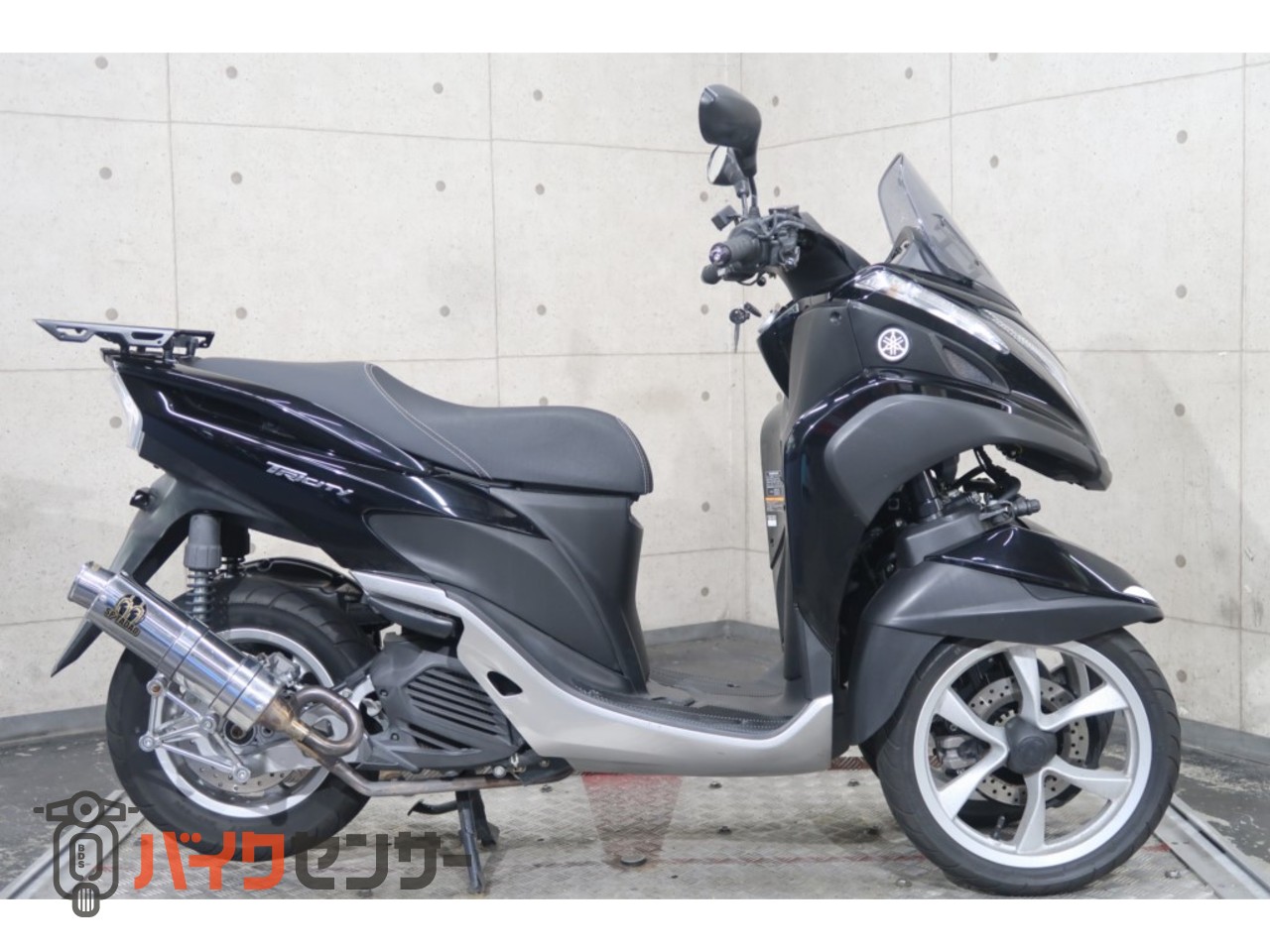 【トリシティ125 SE82J エンジン一式】 ★社外マフラー付き☆リアタイヤ付 ヤマハ トリシティ125 SE82J SP忠男マフラー リアキャリア フリップ