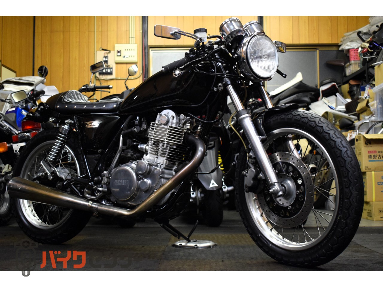 ヤマハ SR400 RH03J インジェクション Cafeカスタム OVERマフラー