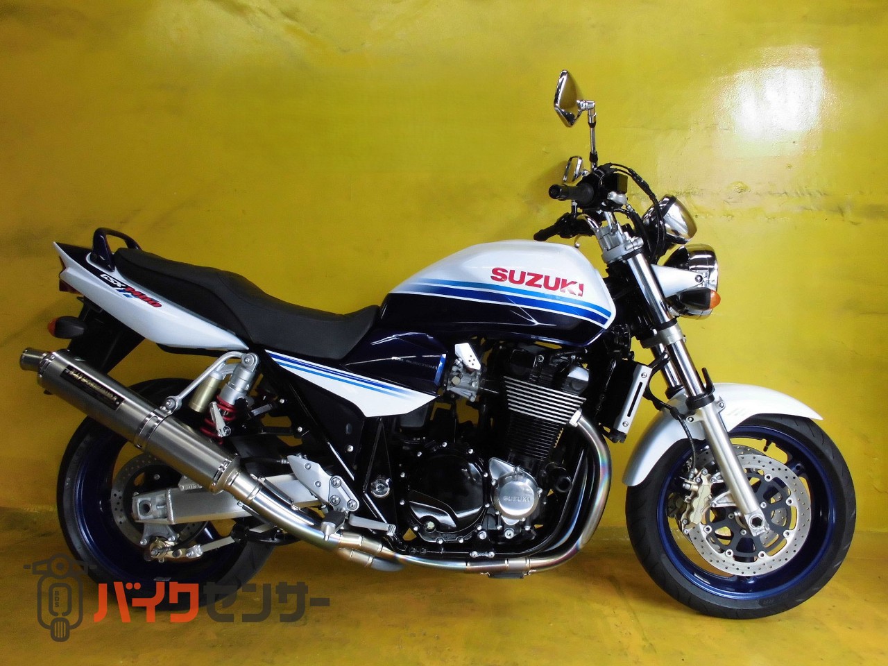 GSX1400 ヨシムラ フルエキ チタンブルー サイクロン 機械曲 