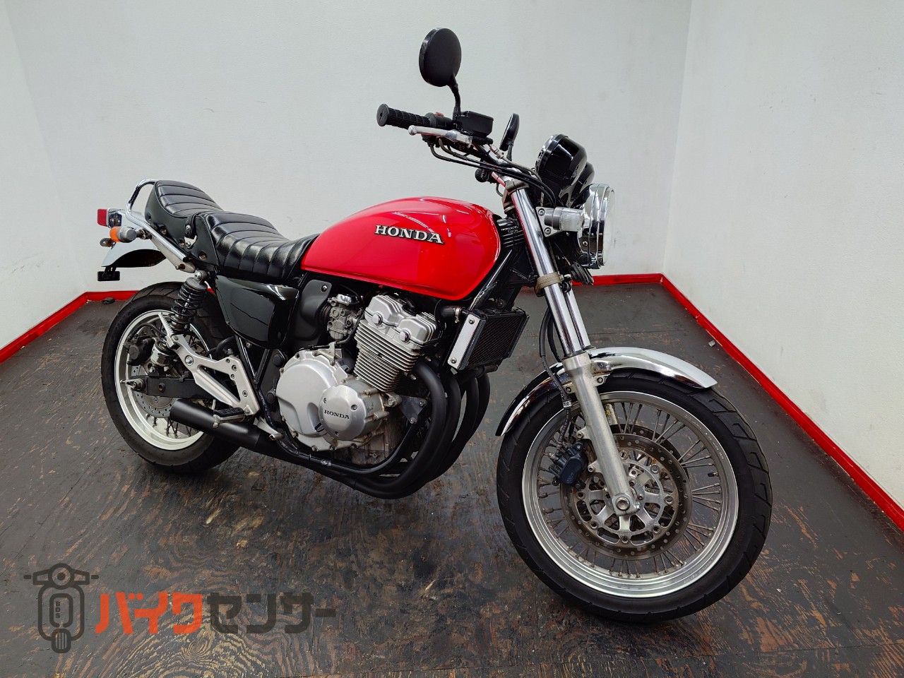 国産★CB400FOUR/NEW（97～）BK(H4)ショート管◆51,480円 ホンダ CB400FOUR 社外ショート管 黒タックロール 社外ライザー