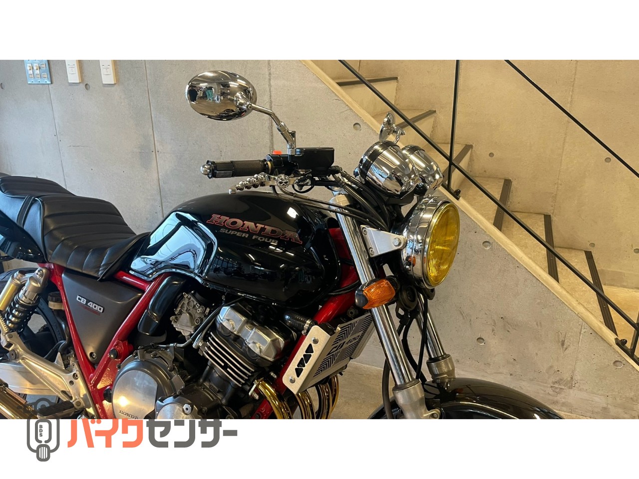 ホンダ CB400 SUPER FOUR ブラック 赤フレーム NEWゴールドマフラー