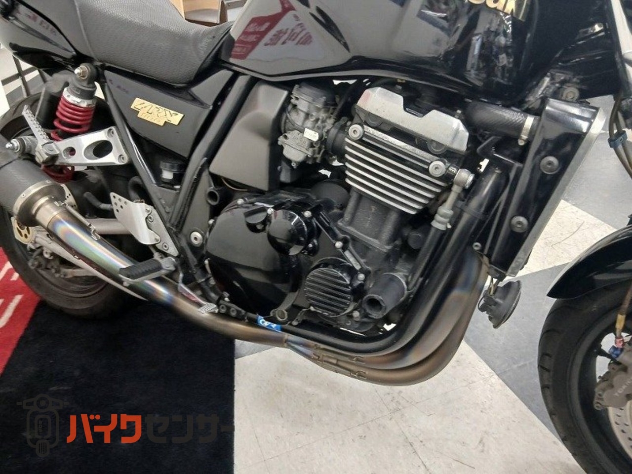 カワサキ ZRX1100 ノジマ製マフラー・エンジンガード・塗装ブラック