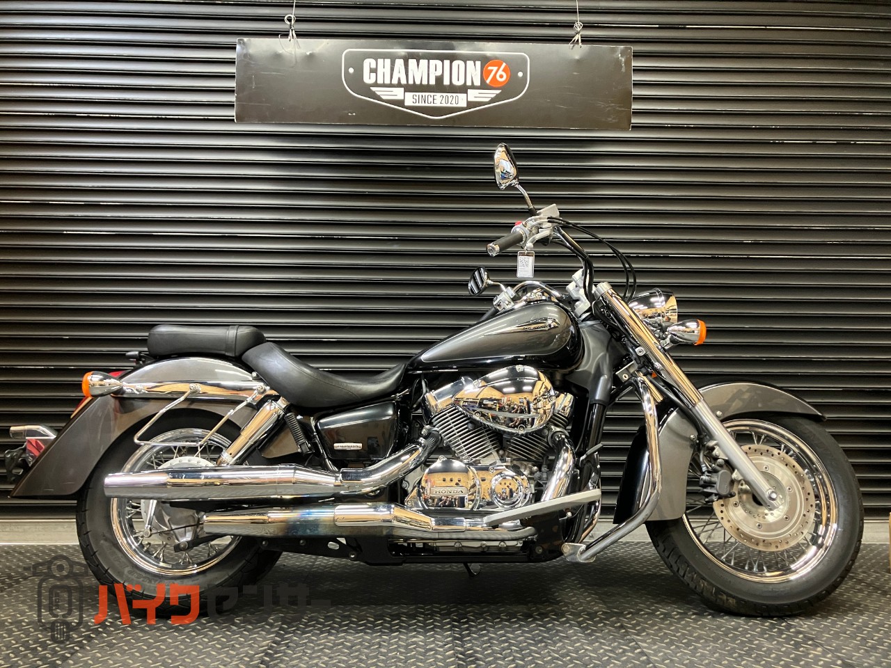 ホンダ シャドウ400クラシック エンジンガード 前後ドラレコ B680656