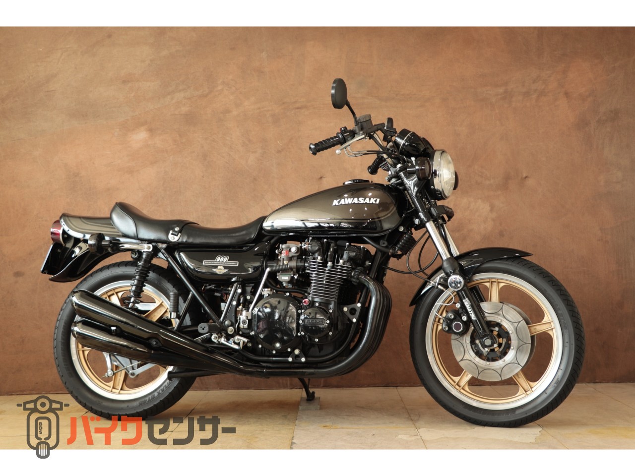 カワサキ Z1 BLACKスタイル BLKメッキ4本マフラー B681731| BDSバイク