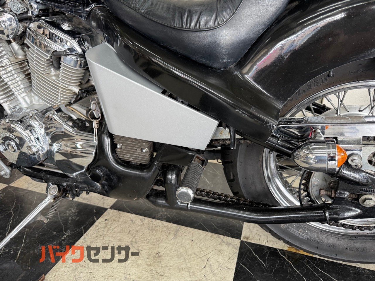 ホンダ スティード400 2in1マフラー、フロントタイヤ新品、ワイド