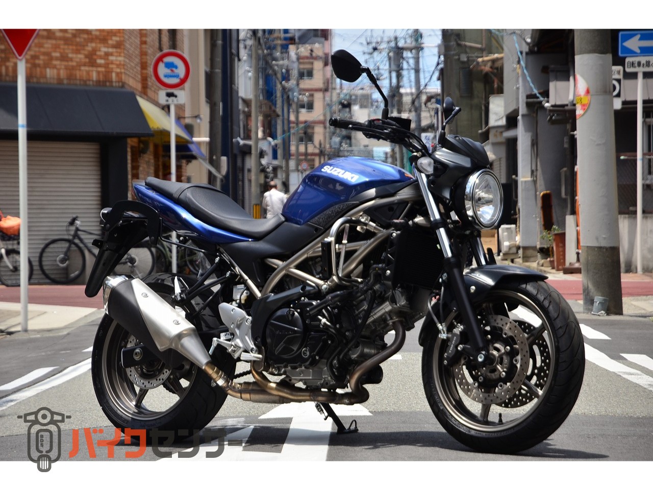 スズキ SV650 SSBステンレススポーツバンパー サイドバッグサポート