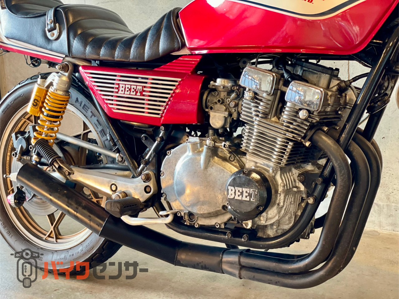 gsx400f/fs 外装セット　塗装ベース　beet スズキ GSX400F 白赤 マーシャル UP絞りハン カワグチシート 集合管
