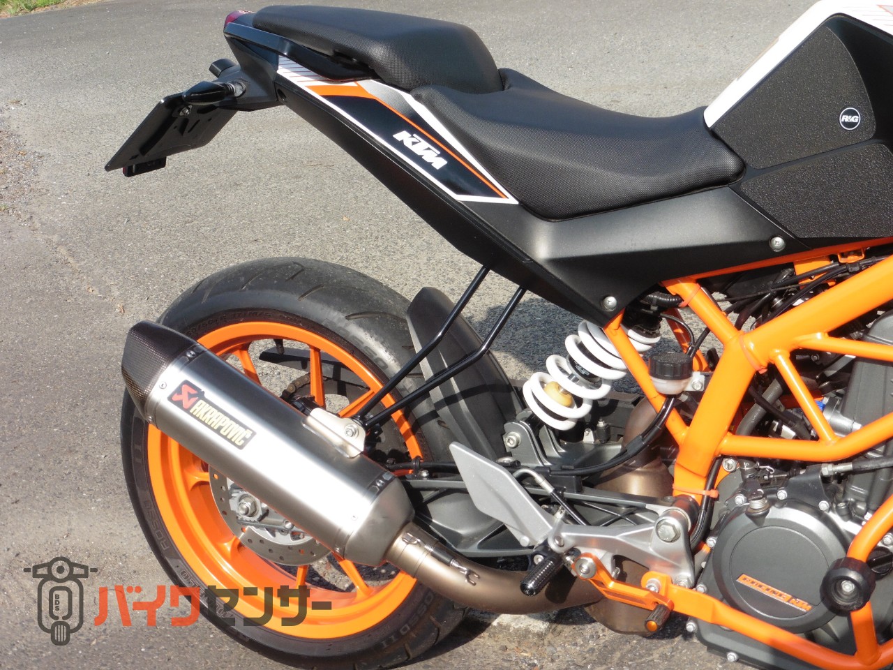 KTM 390デューク アクラマフラー エンジンガード エンジン始動 画有り