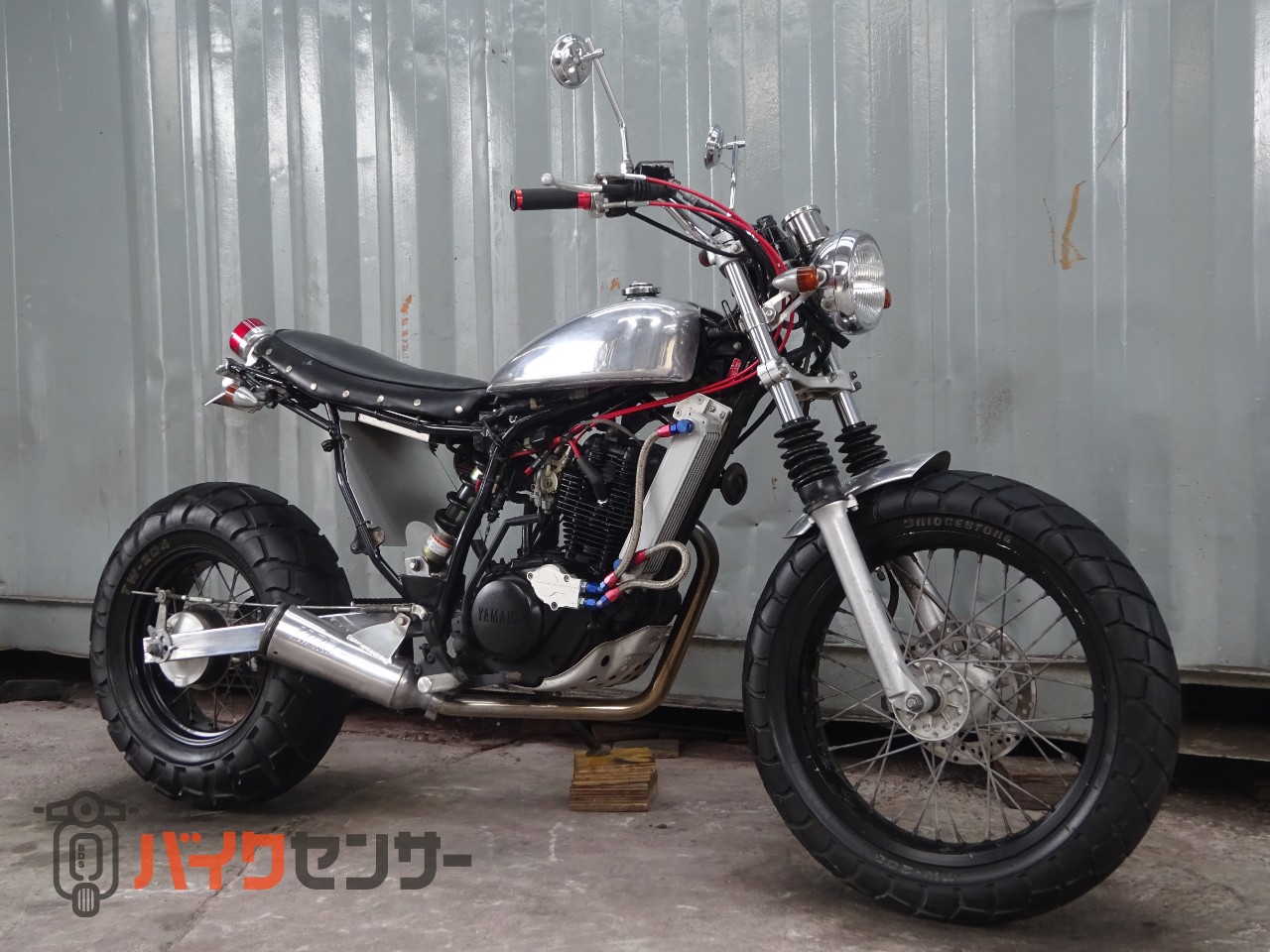 TW200 ロンスイ用　メーカー不明アップマフラー　ワンオフ？　ロングタイプ ヤマハ TW200 フルカスタム スーパートラップマフラー ロンスイ