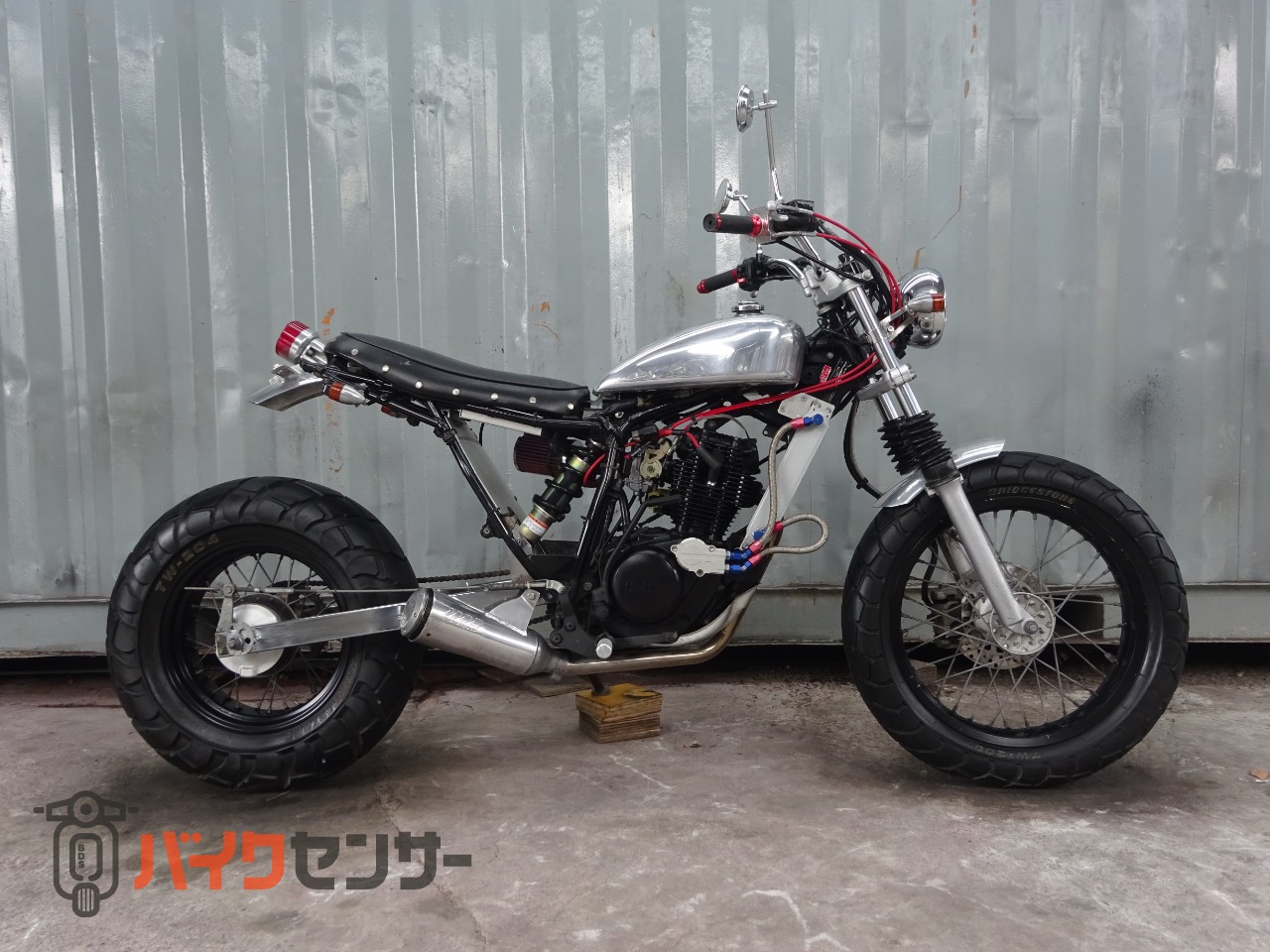 TW200 ロンスイ用　メーカー不明アップマフラー　ワンオフ？　ロングタイプ TW200 ロンスイ用 メーカー不明アップマフラー ワンオフ？ ロング