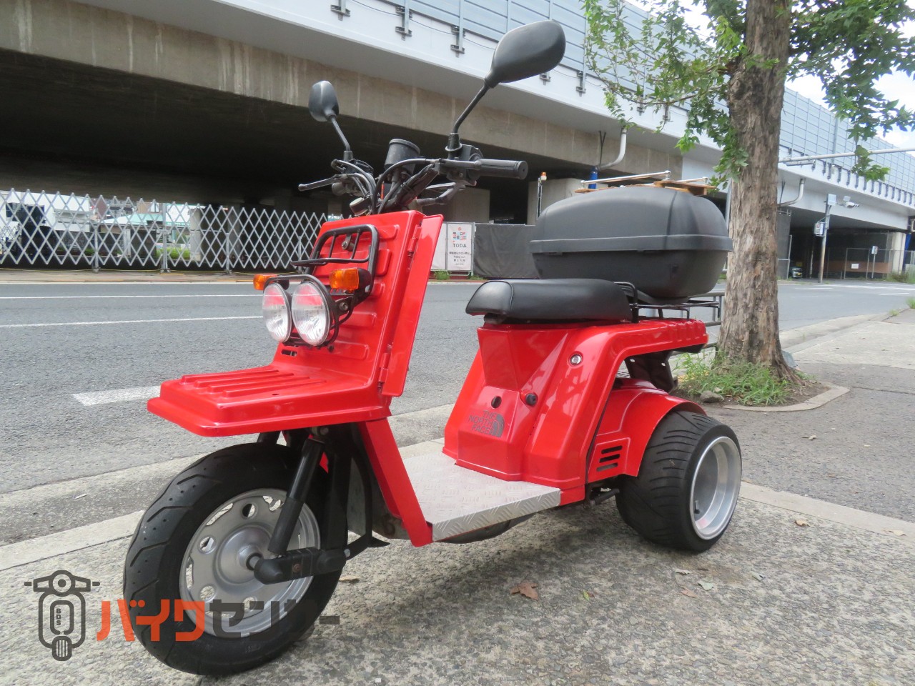 ホンダ ジャイロX レッドカラー ワイドアルミホイール リアボックス