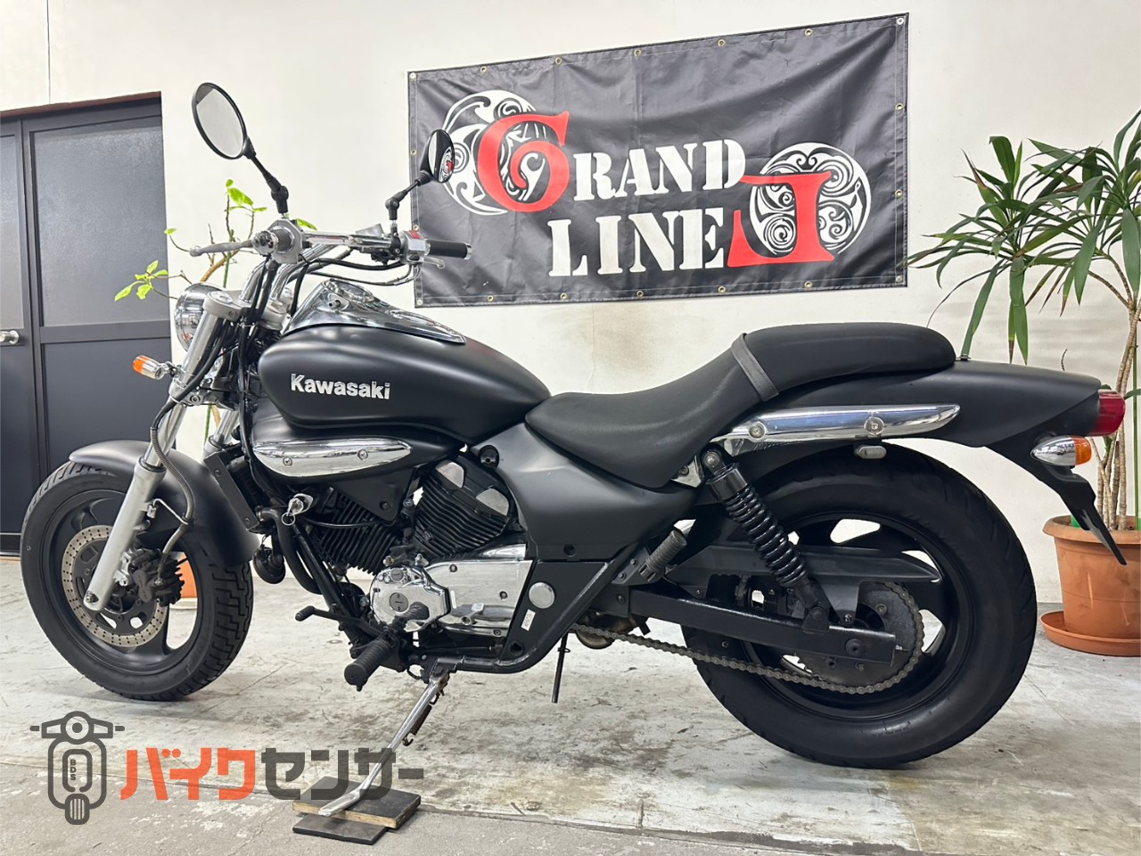 カワサキ エリミネーター250V 純正マフラー シート張替え LEDヘッド