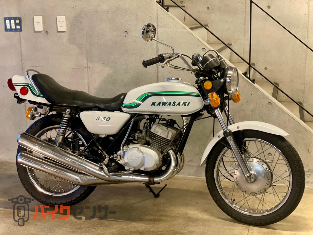 カワサキ カワサキ 350SS マッハ2 白緑レインボー NEW