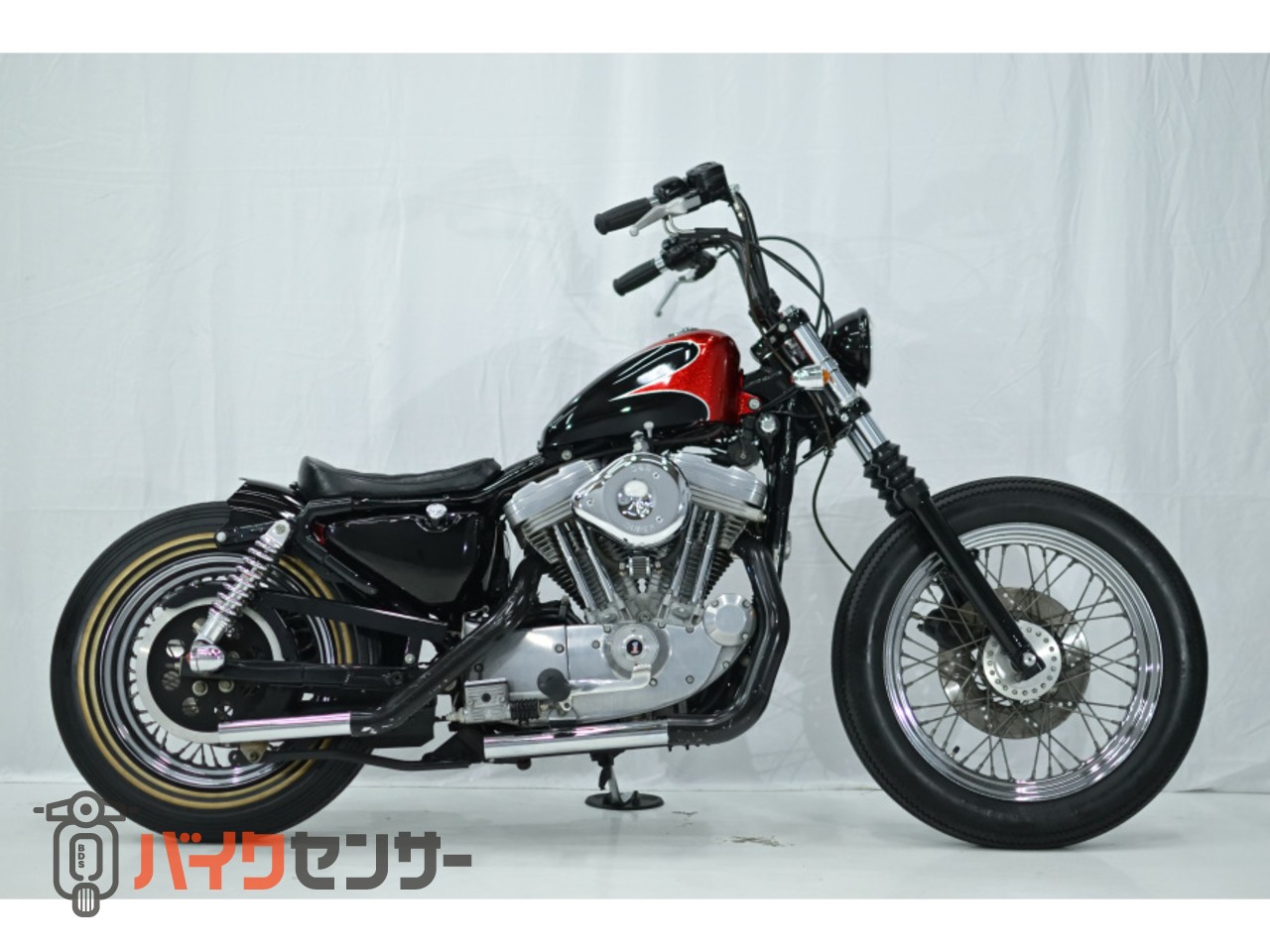 ハーレーダビッドソン XLH883 チョッパーカスタム 10インチローサス 赤