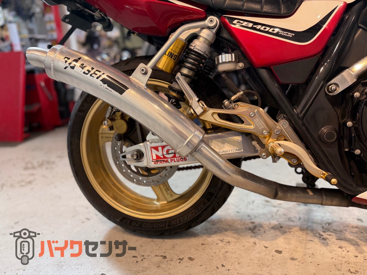 ホンダCB400 SUPER FOUR外品マフラー ホンダ CB400 SUPER FOUR VTEC SPEC3 社外マフラー タックロールシート