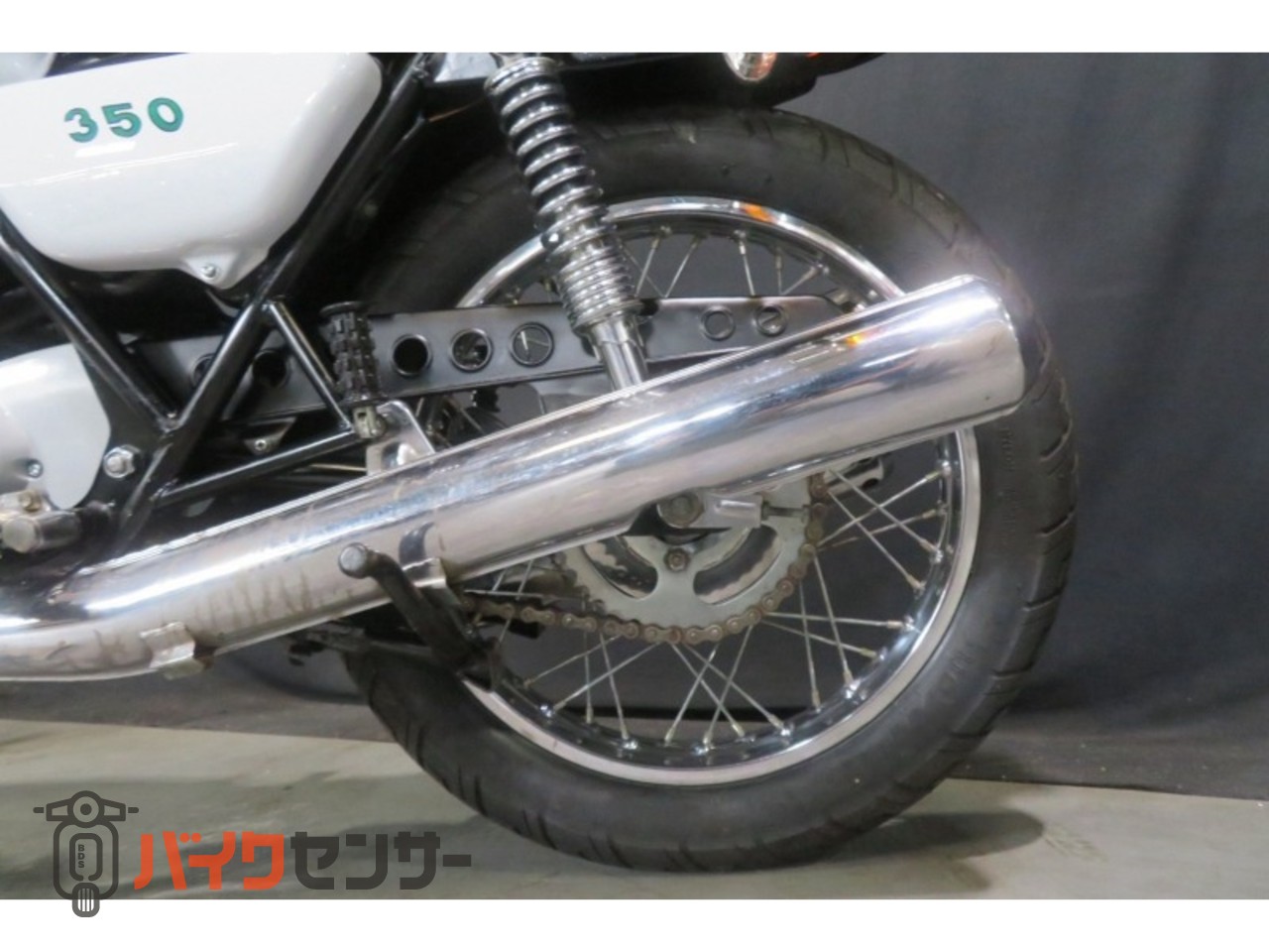 カワサキ 350SS(S2)白虹カラー 純正3本出しマフラー B710217| BDS